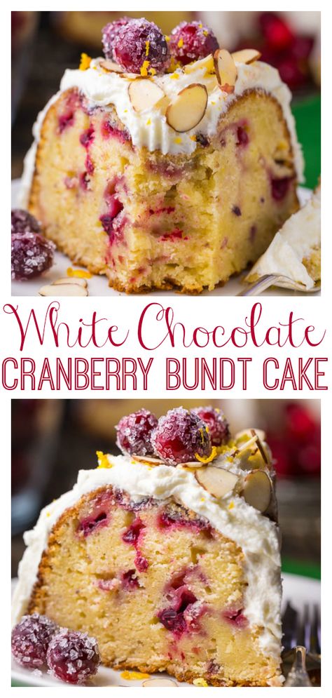 Cranberry Bundt Cake Holidays, Christmas Cranberry Bundt Cake, Chocolate Cranberry Christmas Cake, Red Bird Cake Recipe, Bundt Cake Thanksgiving, White Chocolate Cranberry Bundt Cake, Sour Cream Cranberry Bundt Cake, Christmas Desserts Bundt Cakes, Thanksgiving Desserts Bundt Cake