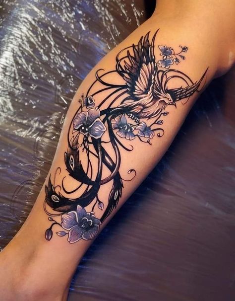 Pin on tats Tato Phoenix, Phoenix Tattoo Feminine, Small Phoenix Tattoos, Phoenix Tattoo Design, Tattoos For Women Flowers, Tato Lengan, Forearm Tattoo Women, Leg Tattoos Women, Dope Tattoos For Women