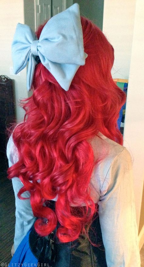 Ariel Inspired Hairstyles, Ariel Inspired Hair, Ariel Hairstyle, Ariel Red Hair, 2000 Hairstyles, The Little Mermaid Costume, Red Hair Baby, Red Burgundy Hair Color, Ariel Halloween Costume