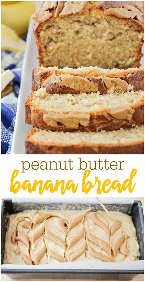 Salty Bread, Peanut Butter Banana Bread Recipe, Butter Banana Bread, Peanut Butter Banana Bread, Peanut Butter Bread, Bread Easy, Banana Bread Recipe, Bread Recipes Sweet, Peanut Butter Recipes