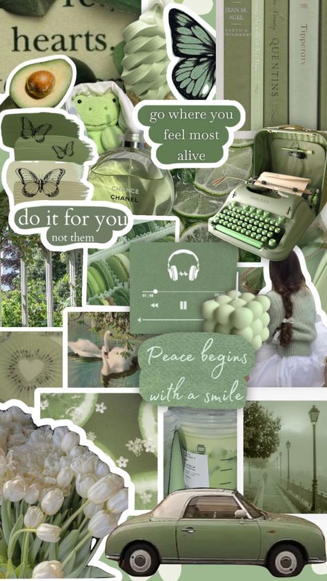 Moodboard Quotes, Quotes Pretty, Aesthetic Moodboard, Green And White, Sage Green, Wallpapers, Energy, Collage, Quotes