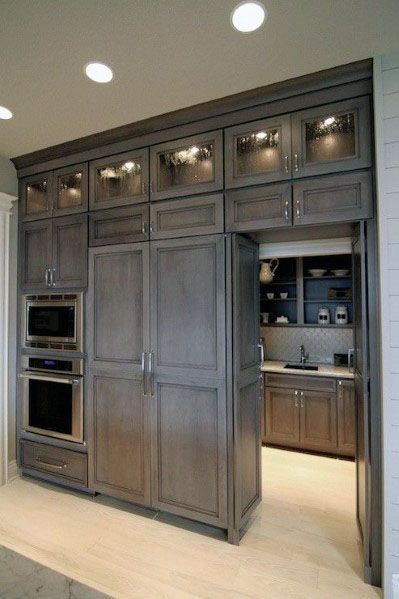 Kitchen Pantry Doors, Hidden Pantry, Fancy Kitchens, Kitchen Pantry Design, Hidden Rooms, Secret Rooms, Pantry Design, Trendy Kitchen, House Kitchen