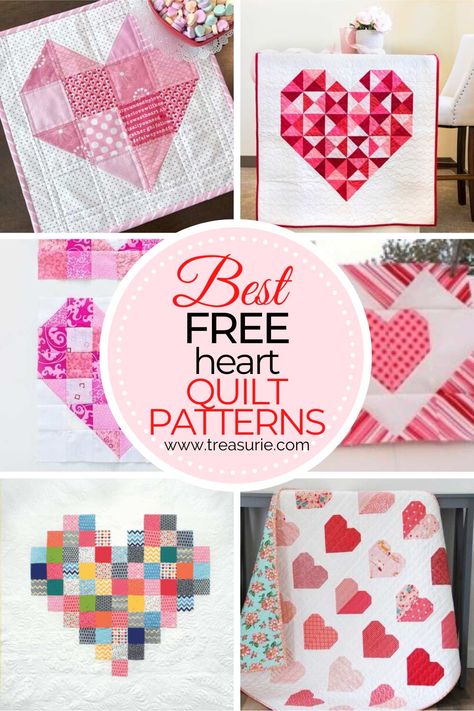 Free Heart Quilt Patterns - 15 of the Best | TREASURIE Easy Christmas Quilt Patterns, Exploding Heart Quilt Pattern, Easy Christmas Quilt, Heart Quilt Patterns, Texture Craft, Quilt Patterns For Beginners, Craft Paper Flowers, Quilt Pattern Free, Heart Quilts