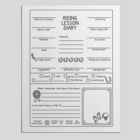 Mockup image of a riding lesson journal template Horse Riding Journal Ideas, Horse Riding Journal, Horse Journal Ideas, Beginner Horse Riding Lesson Plan, Horse Diy Ideas, Equestrian Planner, Equestrian Journal, Horse Journal, Horse Printable