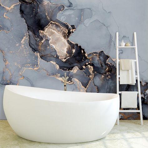 Marble bathroom floor