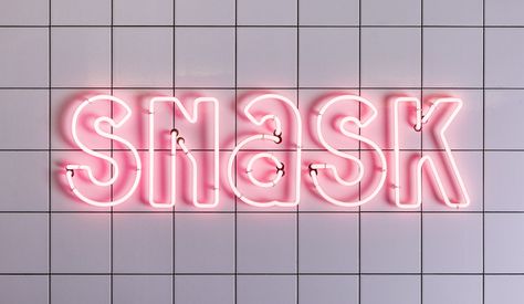 Snask – Logotype for Snask Pet Station, Neon Signage, Wayfinding Design, Neon Logo, Business Signage, All Of The Lights, Happy Hippie, Dive Bar, Wedding Neon Sign