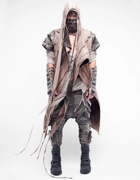 DUNE X DEMOBAZA COLLECTION Dune Clothes, Rave Outfit Men, Post Apocalyptic Outfit, Rave Party Outfit, Post Apocalyptic Costume, Dystopian Fashion, Burning Man Fashion, Aesthetic Outfits Men, Desert Fashion