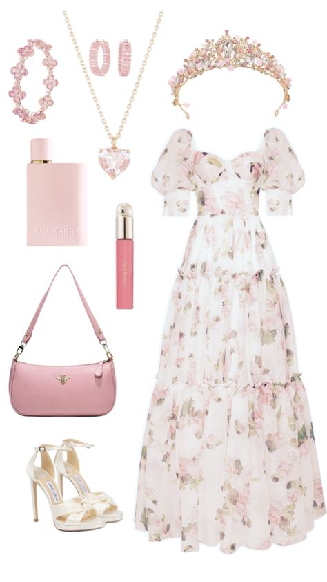 Pink Girly Things Princesses, Princess Aesthetic Outfits, Pink Girly Outfits, Crown Fashion, Modest Girly Outfits, Explore Aesthetic, Girly Coquette, Tiktok Fyp, Fashion Modest