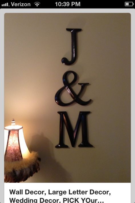 Initials on wall in bedroom Letter Decor, Master Room, Above Bed, Design Luxury, Decor Wedding, New Wall, Design Living, Luxury House, Wall Decor Bedroom