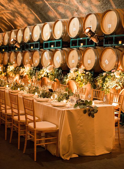 Elegant Sonoma Wedding in A Wine Cave - Inspired By This Wine Cellar Wedding, Ivory Decor, Vineyard Wedding Inspiration, Wedding Locations California, Wine Cave, Barrel Room, Sonoma Wine Country, Wine Vineyards, We Were There