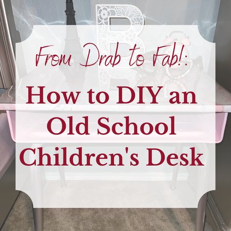 From outdated to upgraded! Check out my latest DIY project - transforming an old school children's desk into a modern masterpiece! #DIY #Upcycling Childs Desk Ideas, Upcycle School Desk, Old School Desk Ideas, Childrens Desk Ideas, Child Desk, Old School Desk, Kids Clothes Storage, Children's Desk, Old School Desks