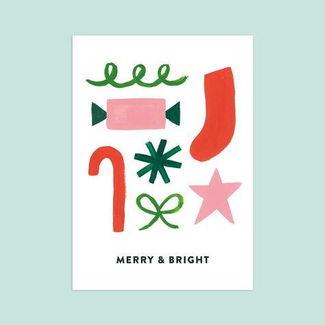 Taaryn Brench Design and Illustration Christmas Illustration Card, Graphic Design Christmas Card, Christmas Card Illustration Design, Christmas Poster Design Graphics, Christmas Cards Design Graphics, Modern Christmas Illustration, Christmas Cards Aesthetic, Christmas Card Graphic Design, Christmas Design Graphic Illustration