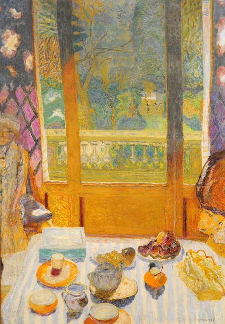 Pierre Bonnard. Dining Room Overlooking the Garden (The Breakfast Room). Currently my favorite work of art. Edouard Vuillard, Interior Paintings, Pierre Bonnard, Paul Gauguin, Post Impressionism, Alphonse Mucha, Paintings I Love, Post Impressionists, The Breakfast