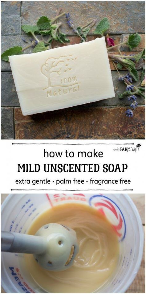 Natural Soap Making Recipes, Handmade Soap Recipes, Cold Process Soap Recipes, Soap For Sensitive Skin, Unscented Soap, Soap Making Recipes, Soap Recipe, Homemade Soap Recipes, Sensitive Skin Care