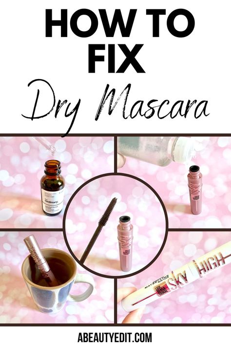 How To Fix Dry Mascara How To Revive Old Mascara, How To Revive Mascara, Dry Mascara Fix Tips, How To Fix Dry Mascara, How To Put Mascara On, How To Make Mascara, Clumpy Mascara, Art Deco Makeup, Mascara Best