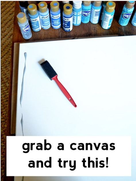 canvas and paints Family Canvas Ideas Diy Projects, Diy Craft Wall Decor, Easy Large Artwork Diy, Diy Drop Cloth Wall Art, Large Abstract Wall Art Diy, Large Wall Art Ideas Diy, Diy Upcycle Canvas Art, Diy Picture Wall Ideas Living Room, Easy Wall Art Diy Canvas