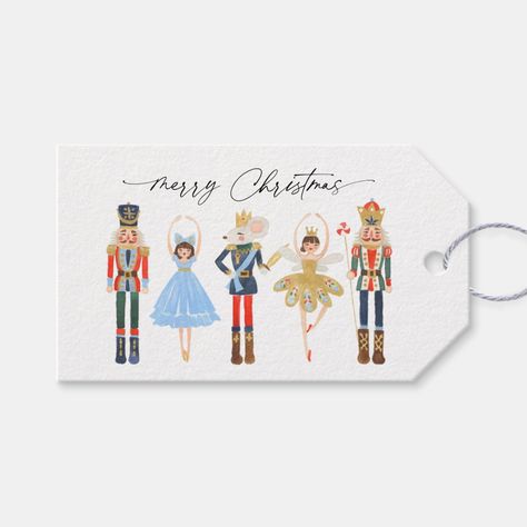 Nutcracker Gift Tags, Modern Nutcracker, Nutcracker Ideas, Gift Tags Template, Christmas Minimalist, Christmas Wrap, Christmas Gift Tag, Christmas Card Art, Christmas Labels