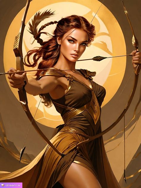 Sagittarius ♐️ Sagittarius Woman Art, Sagittarius Cosplay, Sagittarius Art Goddesses, Sagittarius Costume, Sagittarius Goddess Tattoo, Sagittarius Witch, Sagittarius Goddess, Sagittarius Aesthetic, Sagittarius Woman