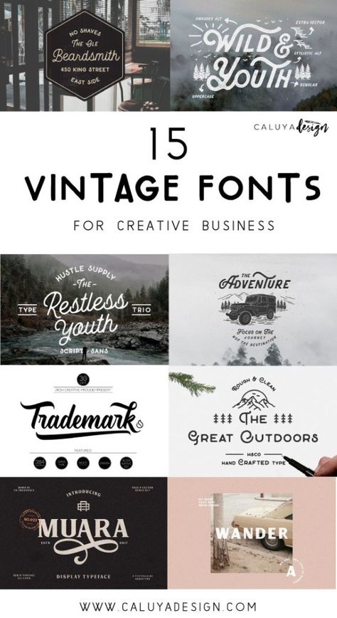 Fonts For Packaging, Vintage Style Fonts, Rustic Fonts Vintage, Vintage Logo Font, Vintage Style Branding, Free Vintage Font, Vintage Brand Design, Free Professional Fonts, Free Vintage Fonts