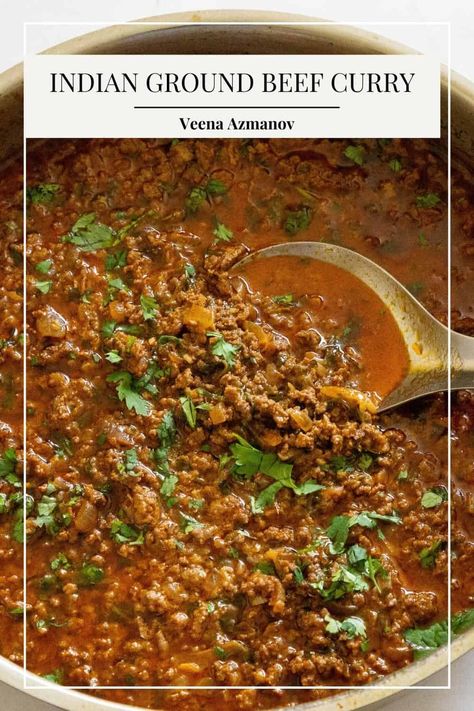 Indian Minced Beef Curry, Ground Beef Recipes Indian, Ground Beef And Coconut Milk, Minced Curry Ground Beef, Ground Meat Curry, Ground Beef Coconut Curry, Ground Beef And Naan Recipes, African Beef Curry, Curry Minced Beef