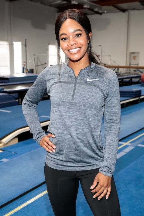 Gabby Douglas On Staying Active In A Pandemic, 'The Masked Dancer,' & Self-Care Smoothie King, Gabby Douglas, Trampoline Workout, Usa Gymnastics, Olympic Gymnastics, Workout Playlist, Simone Biles, Olympic Champion, Tokyo Fashion