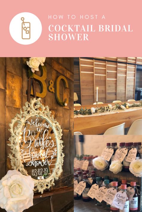 Bridal Shower Cocktail Party Ideas, Wedding Shower Happy Hour, Cocktail Shower Ideas, Cocktail Party Bridal Shower Theme, Cocktail Bridal Shower Theme, Happy Hour Wedding Shower Ideas, Happy Hour Shower Ideas, How To Host A Bridal Shower At Home, Cocktail Themed Bridal Shower Ideas