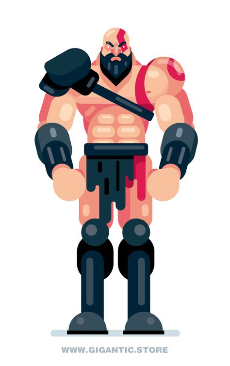 Hey Hey, ENJOY the illustrator tutorial. Today I will share with you how to draw kratos from god of war 4 step by step Adobe Illustrator tutorial. I used Adobe Illustrator 2018 Software for the Kratos flat design illustration. It's the simple way to create a vector flat design superhero or a person with geometric forms. Flat Design Illustration Characters, Flat Art Illustration, Simple Vector Art, Caracter Designer, Vector Character Illustration, Flat Character Design, Character Flat Design, Vector Art Illustration Graphics, Flat Design Ideas