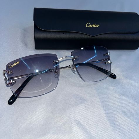 Cartier Glasses Cartier Sunglasses For Men, Cartier Frames, Cartier Glasses Men, Cartier Glasses, Pretty Sunglasses, Luxury Birthday Gifts, Cartier Accessories, Chanel Men, Luxury Glasses