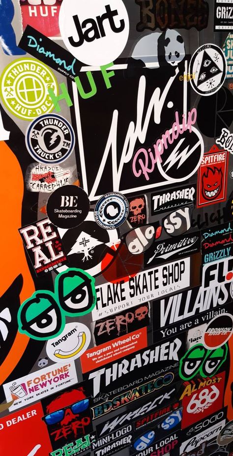 Iphone Wallpaper Vans, Skate Wallpaper, Sticker Bomb Wallpaper, Stickers Wallpaper, Skate Stickers, Japanese Pop Art, Retro Gaming Art, Graffiti Doodles, Popular Logos