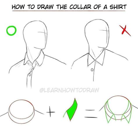 Comic Artist 🖌🇰🇪 on Instagram: “Credit: @learnhowtodraw Follow @jaminjayz ,@jaminjayz_comics  and @jaminjayz.gaming TOPIC: HOW TO DRAW COLLARS . . .…” How To Draw Shirts, Shirt Tutorial, Wow Art, Learn How To Draw, Illustrator Tutorials, Drawing Clothes, Drawing Skills, Art Tips, Drawing Tips