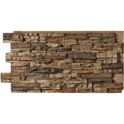 Barron Designs Colorado 48.75" x 24.63" Stone Wall Paneling & Reviews | Wayfair Faux Stone Wall Panels, Stacked Stone Panels, Dry Stack Stone, Stone Veneer Panels, Stacked Stone Walls, Faux Stone Walls, Stone Wall Panels, Faux Stone Panels, Faux Panels