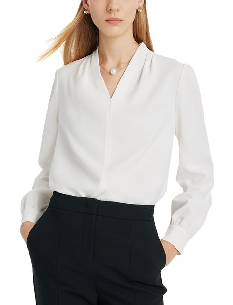 PRICES MAY VARY. FABRIC - Made of special polyester fabric, this office tops for women is lightweight and flowy to wear. The work blouses for women is easy to wash and dry, giving you a soft, comfortable feeling. This light weight long sleeve tops for women is both wrinkle and abrasion resistant, providing you with a high-quality dressing experience while also helping you save the hassle of pilling the shirt. FEATURES - Featuring a straight fit, this formal blouses for women is suitable for all Formal Blouse Designs Office Wear, Work Shirts For Women Office Wear, Formal White Shirt Women, White Blouse Outfit Work, Office Blouses For Women Work Outfits, Office Blouses For Women, White Shirt Fabric, Women Business Fashion, Water Costume