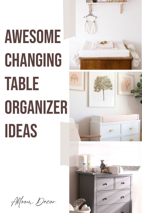 This post is all about awesome changing table organizer ideas! Having a baby taught me that a well-organized changing station makes all the difference when dealing with a dirty diaper. Let’s face it: babies require many diaper changes, especially in those early days. In this post, I will cover nursery changing table organization, diaper storage tips, tricks, and favorite finds to help you prepare for diaper changes.
Amazing Changing Table Storage Ideas! Nursery Room Changing Station, Nursery Changing Station Organization, Changing Table Hanging Storage, Small Changing Table Ideas, Table Organizer Ideas, Nursery Changing Table Organization, Table Storage Ideas, Nursery Organization Changing Table, Nursery Changing Station