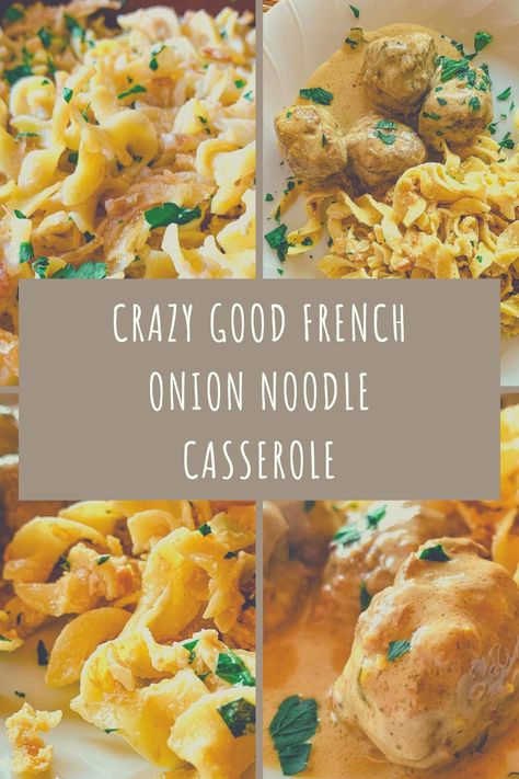 Ham Pasta Casserole, French Fried Onion Recipes, Fried Onions Recipe, Onion Soup Mix Recipe, Chicken Noodle Casserole Recipe, Noodle Bake, Onion Casserole, Noodle Pasta, Noodle Casserole Recipes