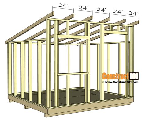 10x10 lean to shed plans - rafters 24 inches on center. Diy Storage Shed Plans, Shed Windows, Lean To Shed Plans, Diy Storage Shed, Wood Shed Plans, Lean To Shed, Shed Building Plans, Diy Shed Plans, Storage Shed Plans