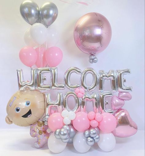 Baby Shower Gender Reveal Cake, Baby Shower Ballons, Indian Baby Shower Decorations, Welcome Baby Party, Baby Shower Girl Diy, Gender Reveal Baby Shower Themes, Welcome December, Diy Baby Shower Decorations, Baby Birthday Themes