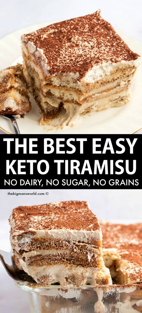 Keto Dessert Vegan, Keto Dessert Recipes Dairy Free, Keto And Dairy Free Desserts, Vegan Gluten Free Keto Recipes, Keto Dairy Free Dessert Recipes, Keto Tarimisu, Gluten Free And Keto Desserts, Low Carb Desserts Dairy Free, Paleo Tiramisu Recipe