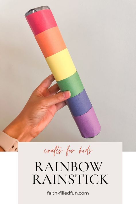 rainbow rainstick craft for kids noah's ark craft Noah's Ark Activities For Kids, Rainstick Craft For Kids, Musical Instrument Craft, Rainstick Craft, Toddler Bible Crafts, Noahs Ark Preschool, Noahs Ark Activities, Preschool Sunday School Lessons, Noahs Ark Craft