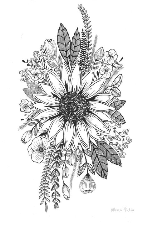 Illustrator Surrey | Mhairi-Stella Illustration | Illustrators In Guildford Shading In Between Tattoos, Western Forearm Tattoo Women, Womens Arm Sleeve Tattoo, Western Half Sleeve Tattoos For Women, Western Arm Sleeve Tattoo, Western Floral Tattoo, Grinch Tattoo, Snowman Tattoo, Growth Tattoos