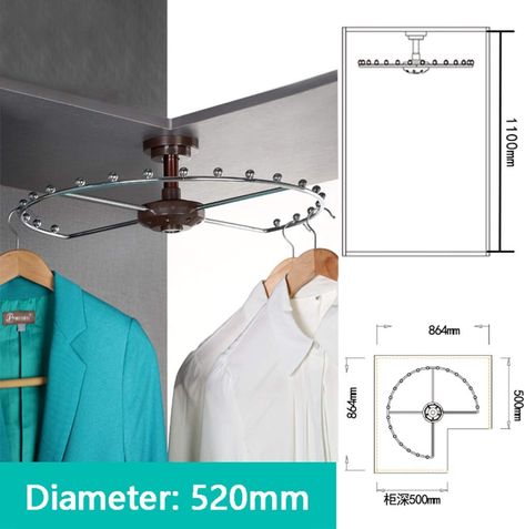 Corner Closet, Roof Garden Design, Corner Wardrobe, Corner Storage, Hanger Home, Pant Hangers, Metal Hanger, Metal Hangers, Corner Shelves