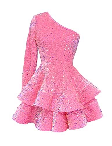 Prom Dresses Long Sleeve, One Shoulder Homecoming Dress, Aesthetic Barbie, Barbie Shirt, Outfit Barbie, Homecoming Dresses Sparkly, Barbie Aesthetic, Look Festival, Graduation Party Dresses