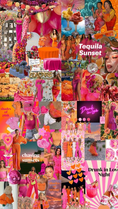 21st Party Themes, Summer Birthday Themes, 28th Birthday Ideas, Tequila Sunset, Women Party Ideas, Soiree Party, 30th Birthday Themes, 17th Birthday Ideas, Sunset Party