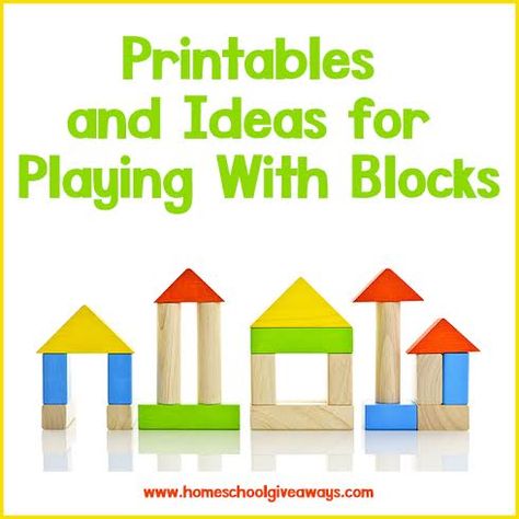 blocks Block Center Preschool, Preschool Freebies, Love Blocks, Preschool Construction, Building Blocks Design, Blocks Preschool, Block Center, All About Me Preschool, Wooden Building Blocks