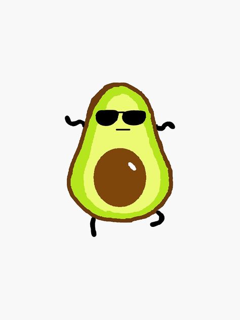 Avocado Art Illustration, Avocado Drawing Cute, Avocado Graphic, Avocado Character, Avocado Clipart, Avocado Illustration, Sunglasses Sticker, Blackboard Art, Mood Bored