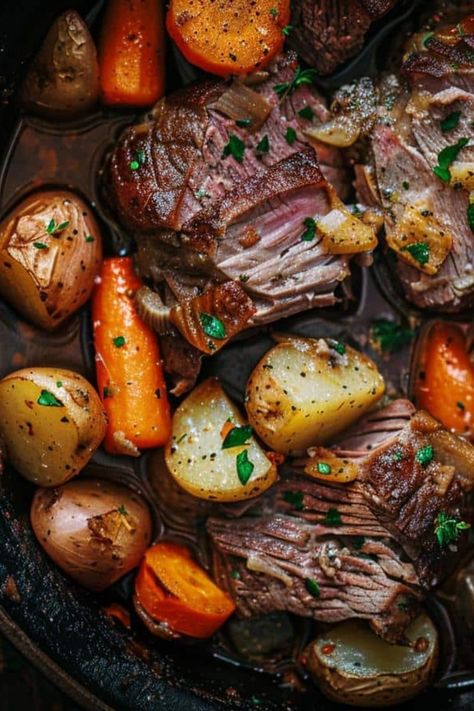 Perfect Venison Roast in a Dutch Oven Venison Chuck Roast Recipes, Best Deer Roast Recipe, Deer Roast Dutch Oven, Deer Pot Roast Slow Cooker, Dutch Oven Venison Roast, Deer Meat Recipes Crockpot Slow Cooker Venison Roast, Venison Rump Roast Recipes, Deer Roast Recipes Oven, Elk Roast Recipe Oven