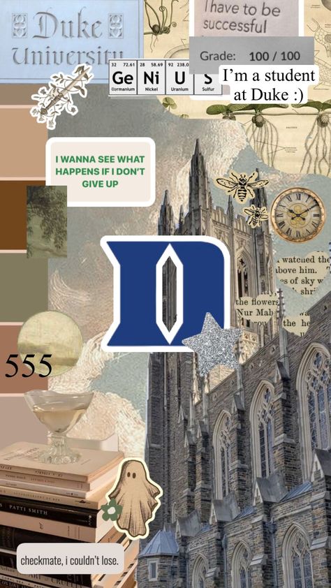 I’m a student at Duke University (just got accepted!!!) Gothic Romance Aesthetic, Duke College, University Inspiration, College Wallpaper, Law School Inspiration, University Dorms, College Aesthetic, Dream College, University Studying