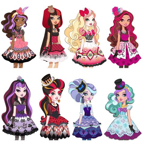 Ever after high costumes for a party Ever After High, Monster High, Ever After, Different Types, Barbie Dolls, Dolls, Tumblr, Hair, Dresses