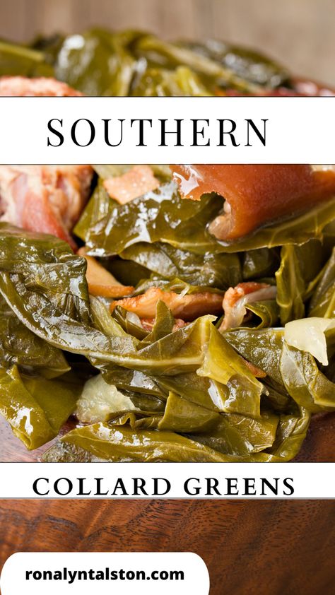 Southern Living Collard Greens Recipe, How To Cook Southern Collard Greens, Cooking Collard Greens Southern Style, Crockpot Collard Greens Southern Style, Crockpot Collards Southern Style, Recipe For Greens, Easy Collard Greens Recipe Simple, How To Cook Fresh Collard Greens, Collard Greens Recipe Southern Bacon