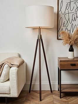 Very home wooden tripod floor lamp bring a streak of scandi-influenced contemporary charm to your space with the wooden Wooden Floor Lamps Living Room, Wooden Tripod Floor Lamp, Wooden Floor Lamps, Tripod Floor Lamp, Wood Floor Lamp, Floor Lamps Living Room, Cosy Living Room, One Colour, Tripod Floor Lamps