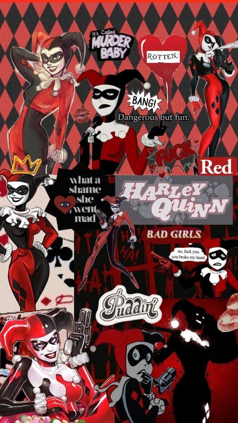 Hailey Quinn Wallpaper, Pfp Single, Harley Quinn Aesthetic, Harley Quinn Wallpaper, Harleen Quinn, Batman Painting, Themed Wallpapers, Pin Up Pictures, The Joker Illustration